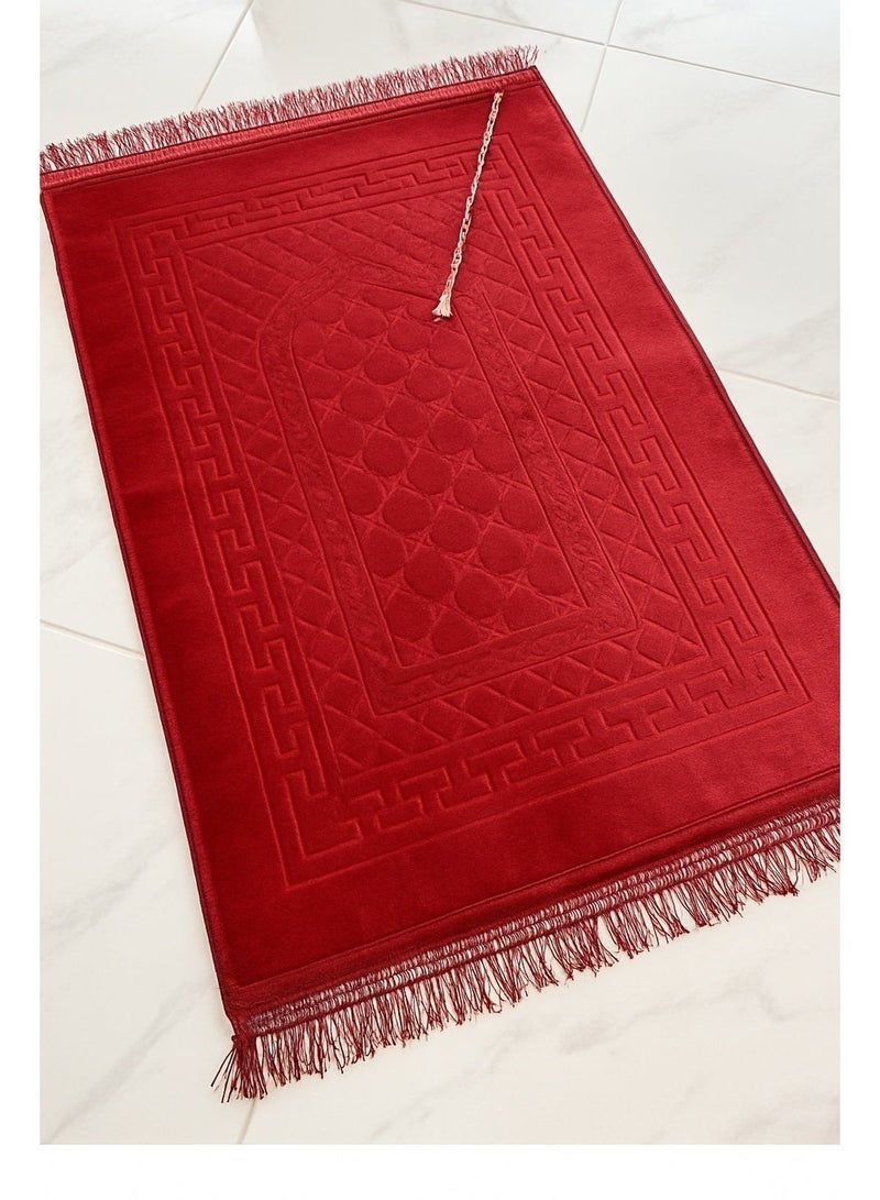 Farazdaq prayer rug, cotton material, comfortable lining, Random color, (Green, red, light purple) - Image 5